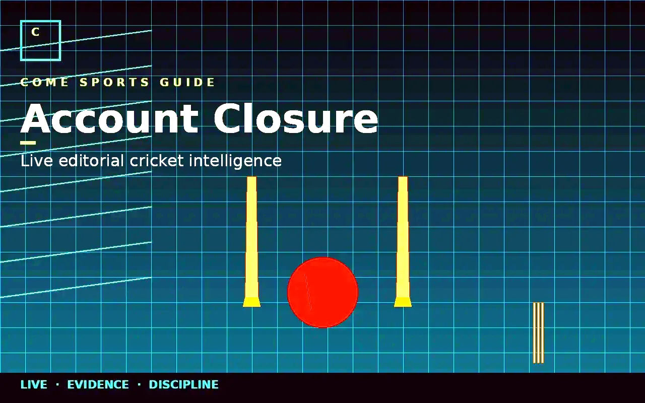 Account deletion field manual — editorial cricket intelligence from COME Sports Guide